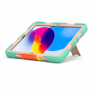 iPad Air 5th Generation (10.9 Inch) Rugged Shockproof Case with Kickstand (Rainbow) by techplus