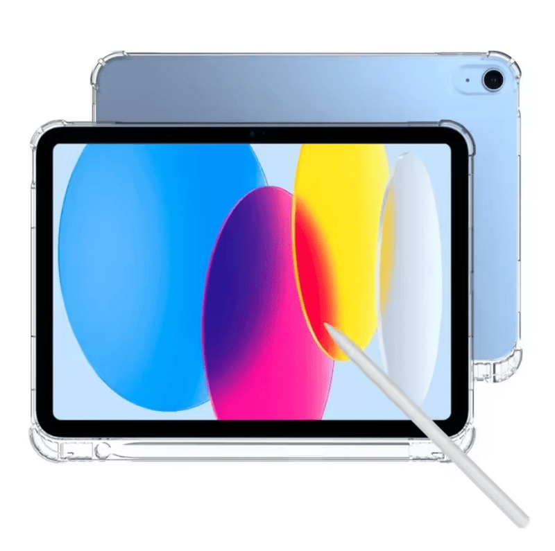 techplus iPad Pro 12.9 (2018) Clear Case with Pencil Holder – Slim Transparent Back Cover iPad Pro 12.9 2018 Clear Case With Pencil Holder