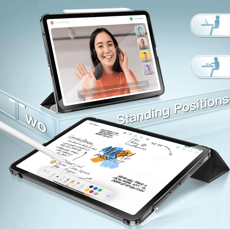 techplus Ultra Thin PU Leather Magnetic Case For iPad Pro 11 2024 2025 With Pencil Holder Ultra Thin PU Leather Magnetic Case for iPad Pro 11