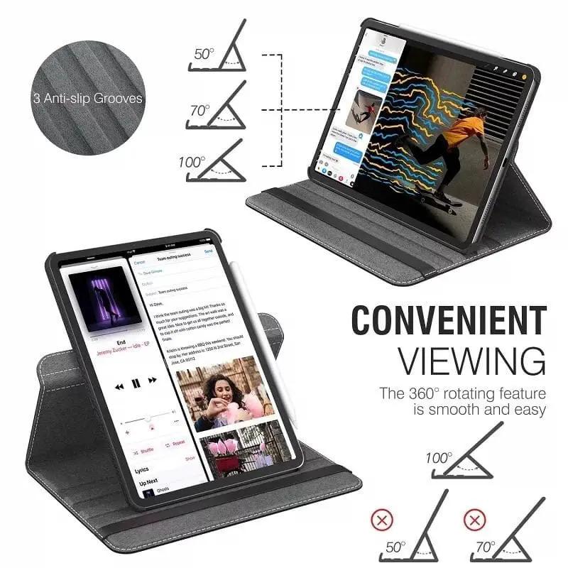 Synthetic Leather Cover for iPad Pro 11” 2nd gen (2020) (Black) by 9eight5