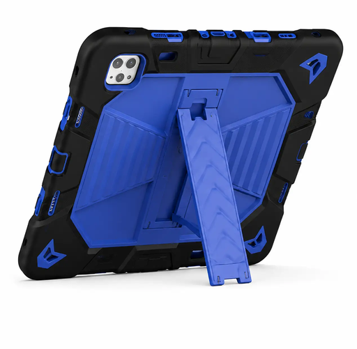 iPad Pro 13-Inch (M5) 2025 Rugged Shockproof Case with Kickstand (Blue) by techplus