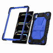 iPad Pro 11-Inch (M4) 2024 7th Gen Rugged Shockproof Case with Kickstand (Blue) by techplus