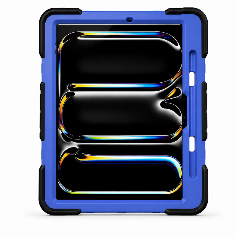 iPad Pro 11-Inch (M5) 2025 Rugged Shockproof Case with Kickstand (Blue) by techplus