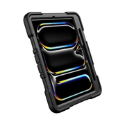 iPad Pro 13-Inch (M5) 2025 Rugged Shockproof Case with Kickstand (Black) by techplus