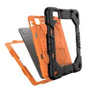 iPad Pro 11-Inch (M4) 2024 7th Gen Rugged Shockproof Case with Kickstand (Orange) by techplus