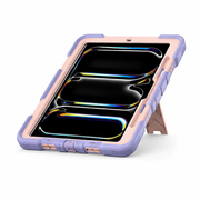 iPad Pro 11-Inch (M5) 2025 Rugged Shockproof Case with Kickstand (Pink) by techplus