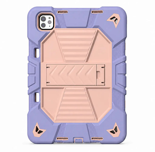 iPad Pro 11-Inch (M5) 2025 Rugged Shockproof Case with Kickstand (Pink) by techplus