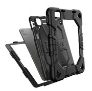 iPad Pro 11-Inch (M5) 2025 Rugged Shockproof Case with Kickstand (Black) by techplus