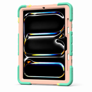 iPad Pro 11-Inch (M5) 2025 Rugged Shockproof Case with Kickstand (Rainbow) by techplus