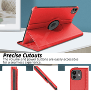techplus iPad Pro 11-inch M4 (2024) Rotating Case – 360° Slim Protective Cover with Stand (Red) iPad Pro 11-inch M4 (2024) Rotating Case – 360° Slim Protective Cover with Stand (Red)