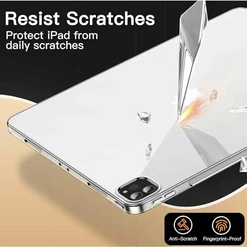 techplus iPad Pro 12.9 Clear Shockproof Soft Case – 5th & 6th Gen (2021/2022) Clear Shockproof Case For iPad Pro 12.9 5th Gen 2021