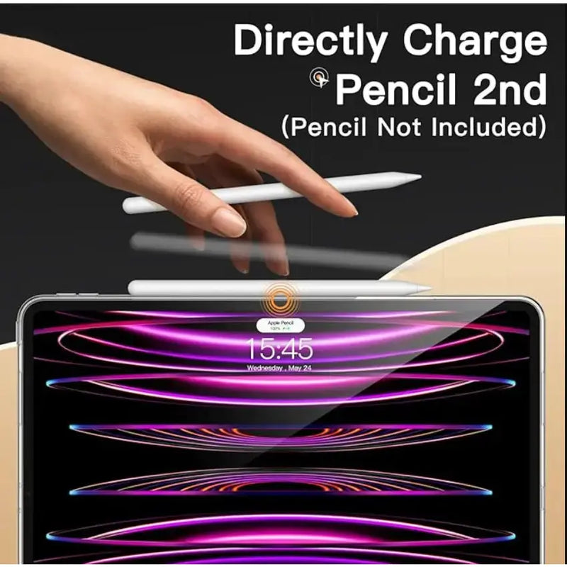techplus iPad Pro 12.9 Clear Shockproof Soft Case – 5th & 6th Gen (2021/2022) Clear Shockproof Case For iPad Pro 12.9 5th Gen 2021