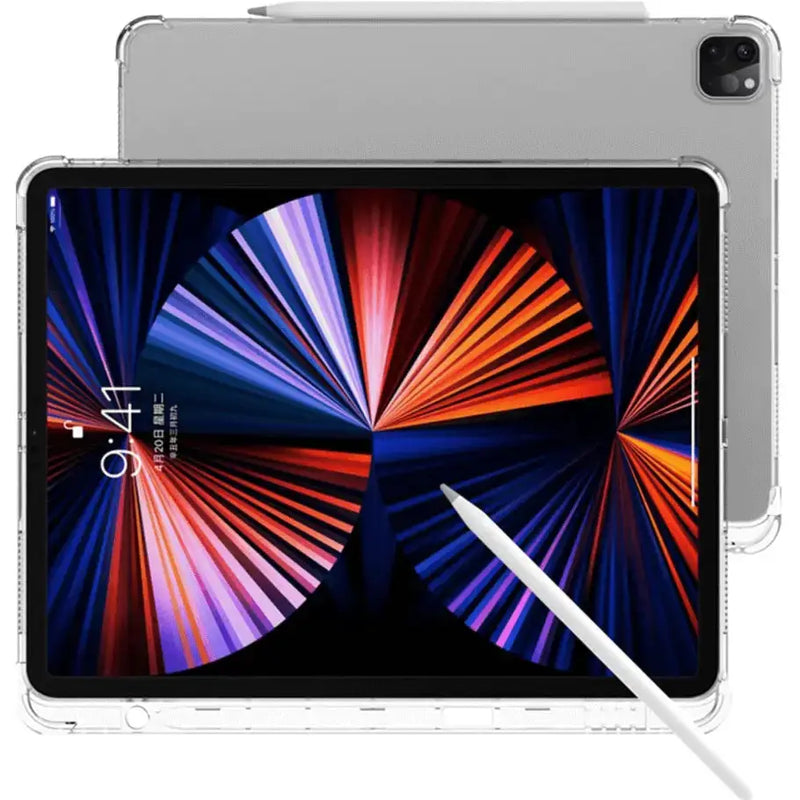 techplus iPad Pro 12.9 Clear Shockproof Soft Case – 5th & 6th Gen (2021/2022) Clear Shockproof Case For iPad Pro 12.9 5th Gen 2021