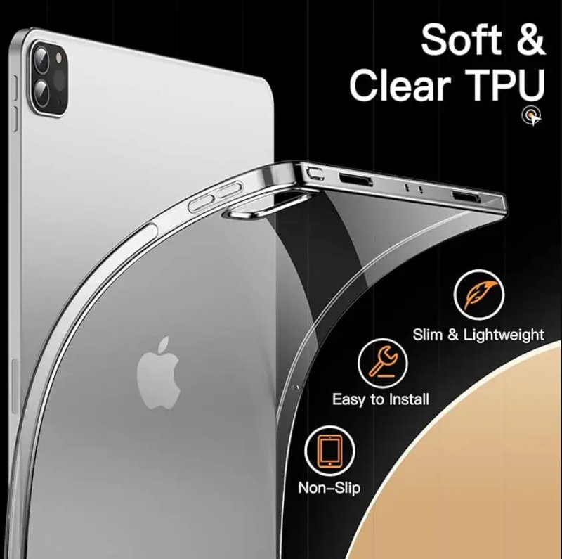 iPad Pro 12.9 Clear Shockproof Soft Case – 5th & 6th Gen (2021/2022) by techplus
