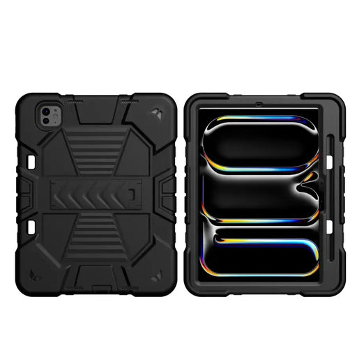 techplus Phone/Tablet Accessories iPad Pro 13-Inch (M5) 2025 Rugged Shockproof Case with Kickstand (Black) iPad Pro 13-Inch (M5) 2025 Rugged Shockproof | Action Outdoors NZ