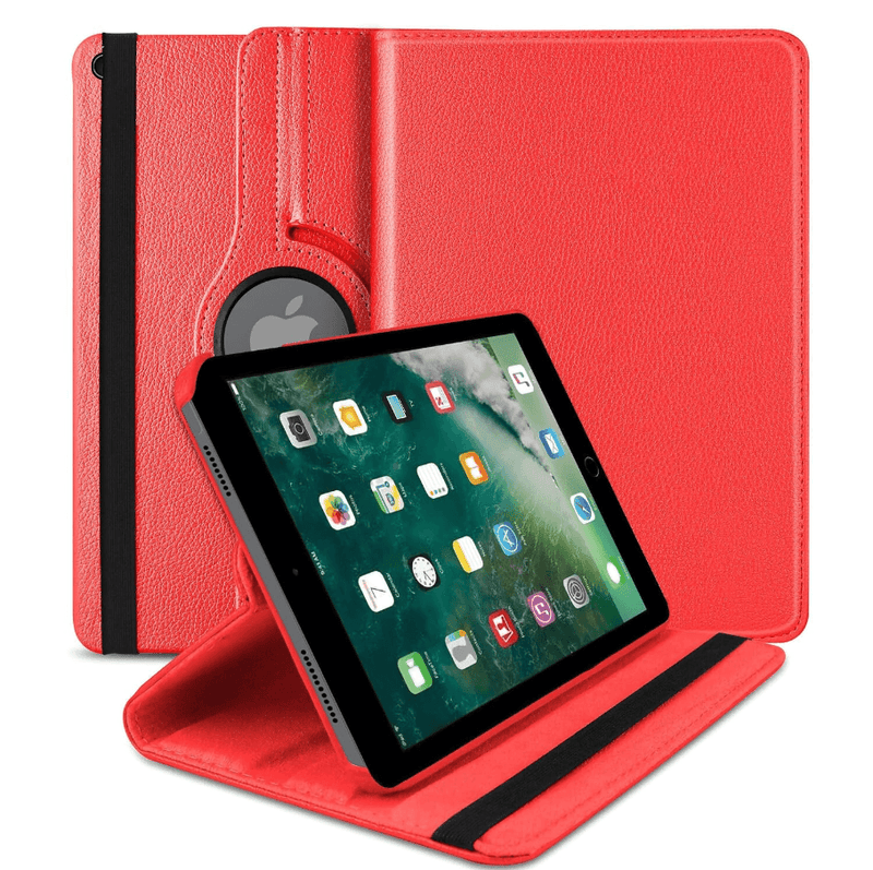 techplus iPad 9th Gen 10.2-inch (2021) Rotating Case – 360° Slim Protective Cover with Stand (Red) iPad 9th Gen 10.2-inch (2021) Rotating Case – 360° Slim Protective Cover with Stand (Red)