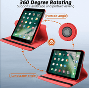techplus iPad 9th Gen 10.2-inch (2021) Rotating Case – 360° Slim Protective Cover with Stand (Red) iPad 9th Gen 10.2-inch (2021) Rotating Case – 360° Slim Protective Cover with Stand (Red)