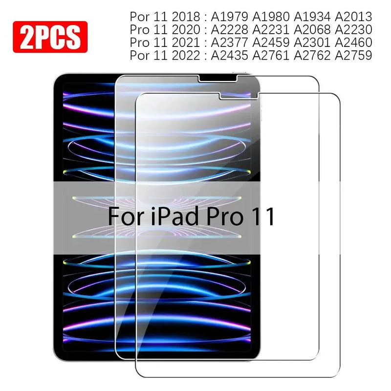 Screen Protectors - Tempered Glass for iPad (Pack of 2) (All iPad Models) by Habicare