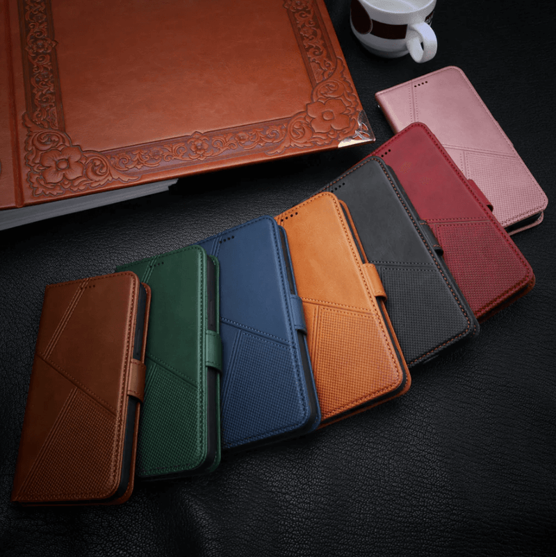techplus Mobile Phone Case iPhone 18 Pro Flip Wallet Case Cowhide Dot Pattern iPhone 18 Pro Flip Wallet Case Cowhide Dot Pattern