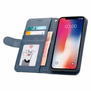 iPhone 11 Flip Wallet Case Cowhide Finish Dot Pattern – 3 Card Slot & Back Magnet Closure by techplus