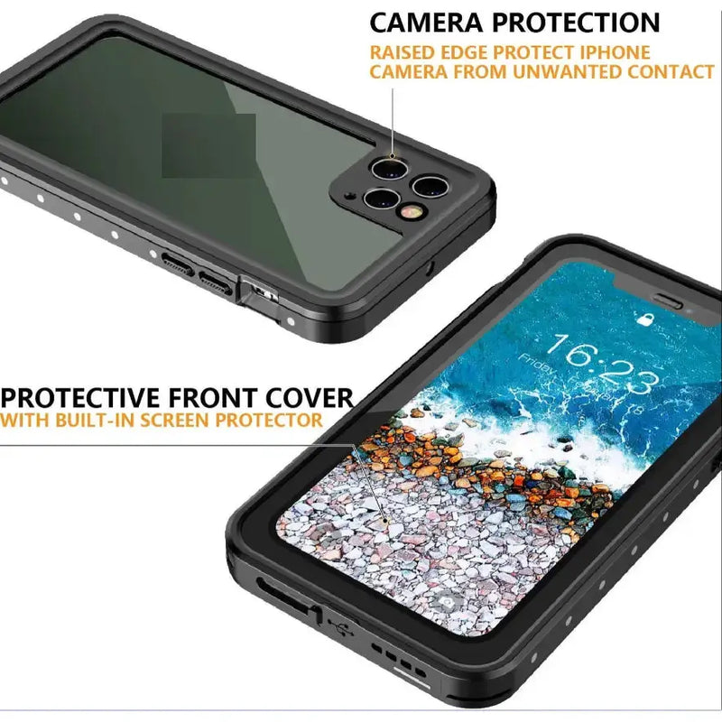 techplus iPhone 11 Pro Waterproof Case Redpepper Full Protective Cover iPhone 11 Pro Waterproof Case Redpepper Armor