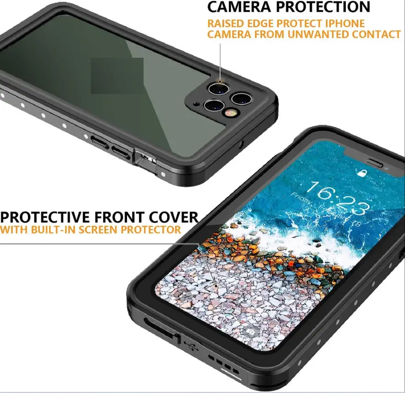 iPhone 11 Pro Max Waterproof Case Redpepper Full Protective Cover by techplus