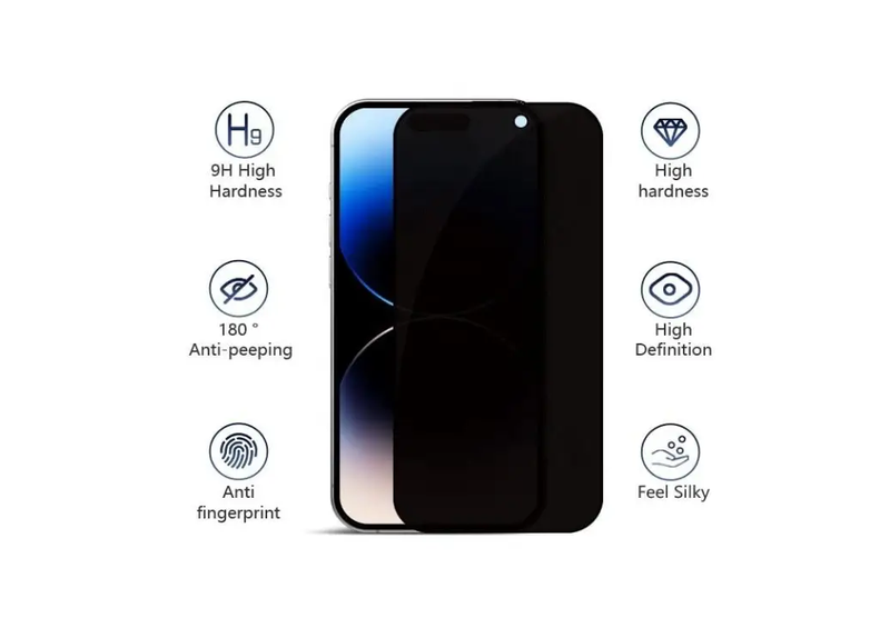 iPhone 13 Pro Privacy Tempered Glass Screen Protector – 9H Anti-Spy by techplus