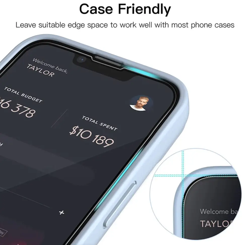 iPhone 12 Pro Max Glass Screen Protector (2 pack) by techplus