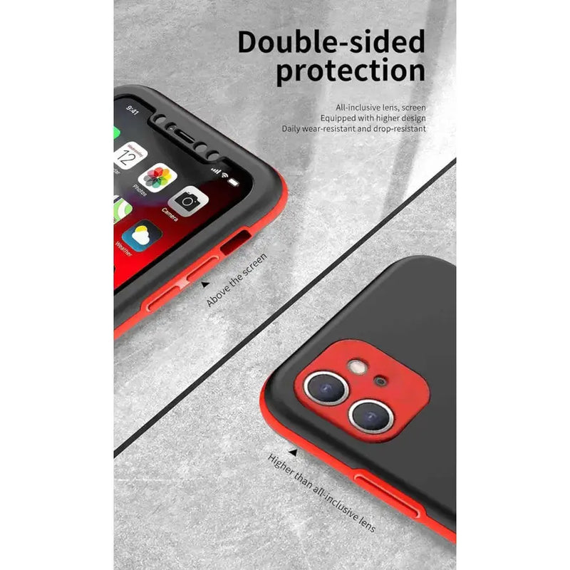 techplus Mobile Phone Case iPhone 12 Mini 360 Degree Case – 3-Piece Full Body Protection Cover Iphone 12 Mini 360 Degree Case 3 Piece Protection