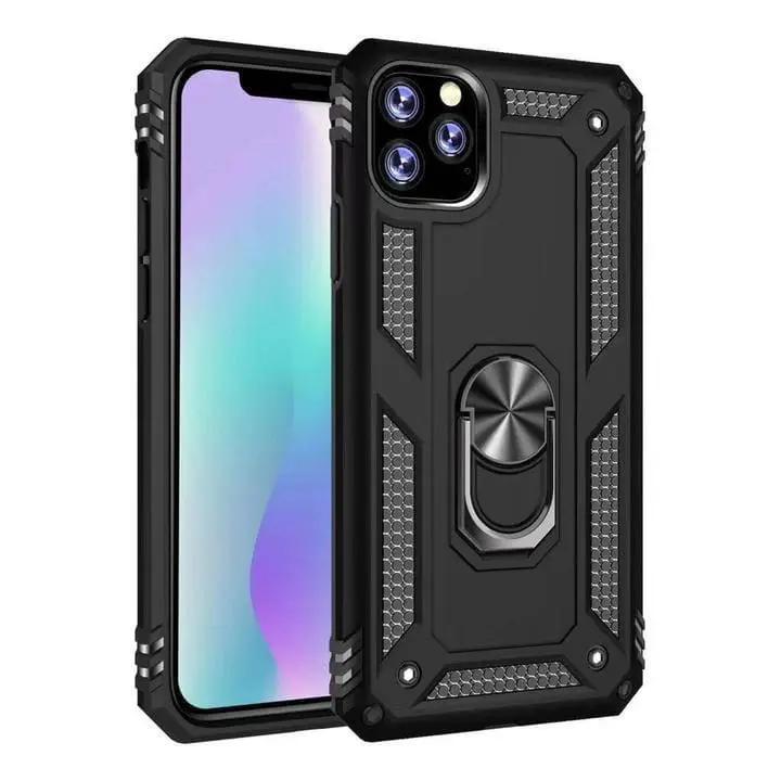 Rugged Armor Case for iPhone 12 Mini (5.4”) (Black) by 9eight5