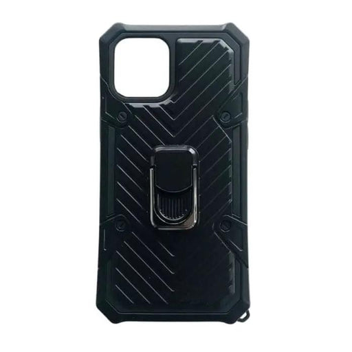 Rugged Armor Case for iPhone 12 Pro Max (6.7”) (Black) by 9eight5