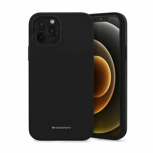 Silicone Case for iPhone 12 Pro Max (6.7”) (Goospery Black) by 9eight5