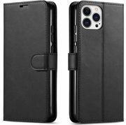 iPhone 12 Pro Max Flip PU Leather Wallet Case (Black) by techplus