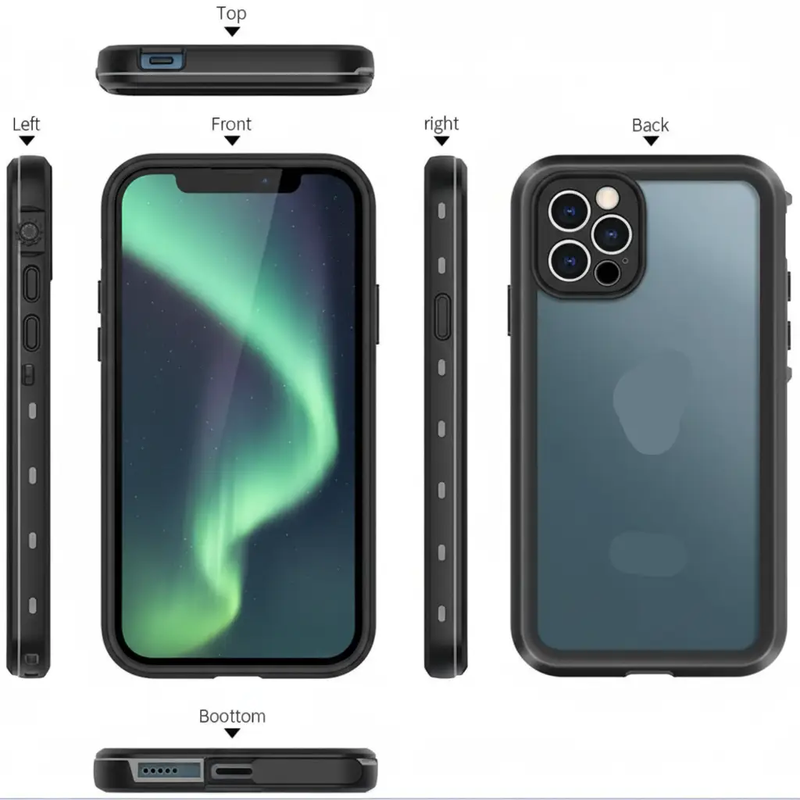 iPhone 12 Pro Max Waterproof Case Redpepper Full Protective Cover by techplus