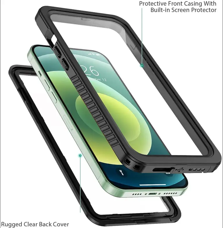 iPhone 12 Pro Max Waterproof Case Redpepper Full Protective Cover by techplus