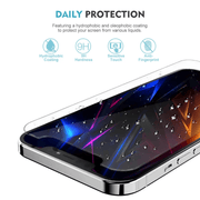 techplus IPhone 13 Tempered Glass Screen Protector 2 Pack 9H HD 2.5D Edge iPhone 13 Tempered Glass Screen Protector 2 Pack 9H HD