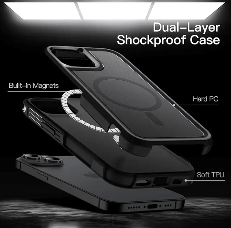 iPhone 14 Plus MagSafe Case – Rugged Shockproof Heavy Duty Cover by techplus
