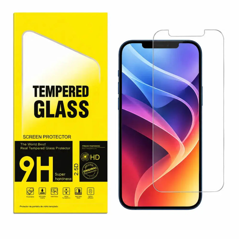 techplus Screen protector Iphone 13 Mini Clear Tempered Glass Screen Protector – 9H HD, 2.5D Rounded Edge, Impact & Scratch Resistant iPhone 13 Mini Clear Tempered Glass Screen Protector 9H