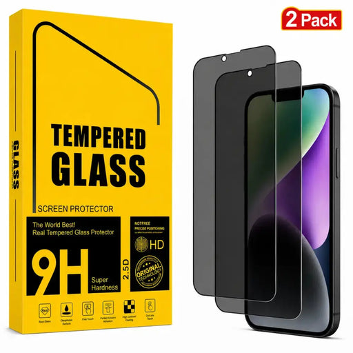 techplus Screen protector iPhone 13 Mini Privacy Tempered Glass Screen Protector (2 Pack) – 9H HD Anti-Spy, 2.5D Rounded Edge, Impact & Scratch Resistant iPhone 13 Mini Privacy Screen Protector Tempered Glass