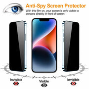 techplus Screen protector iPhone 13 Privacy Tempered Glass Screen Protector (2 Pack) – 9H HD Anti-Spy, 2.5D Rounded Edge, Impact & Scratch Resistant IPhone 13 Privacy Tempered Glass Screen Protector
