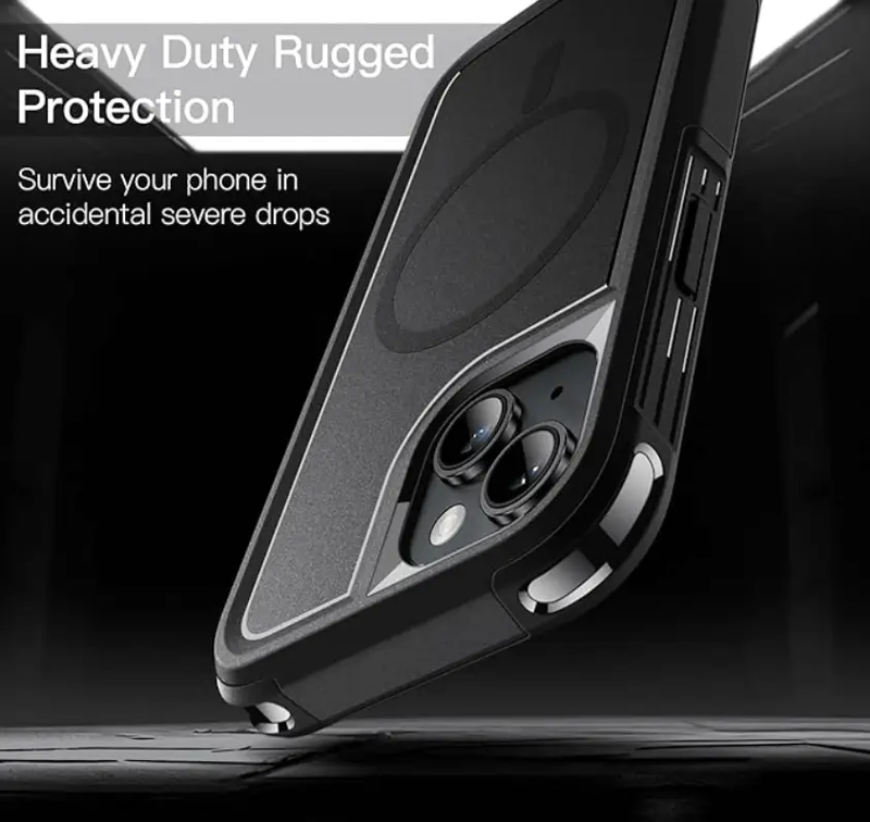 iPhone 14 Plus MagSafe Case – Rugged Shockproof Heavy Duty Cover by techplus