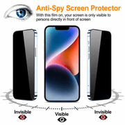 techplus iPhone 13 Privacy Tempered Glass Screen Protector 9H HD Anti Spy iPhone 13 Privacy Tempered Glass Screen Protector 9H