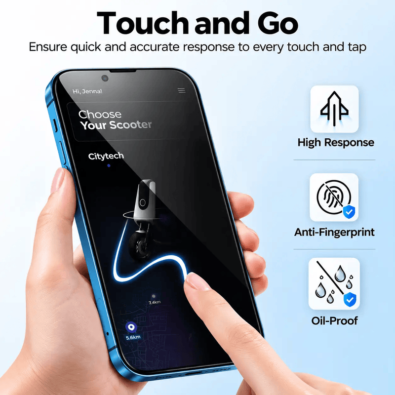 techplus iPhone 13 Pro Max Privacy Tempered Glass Screen Protector 2 Pack 9H Anti Spy IPhone 13 Pro Max Privacy Screen Protector 2 Pack 9H