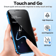 techplus iPhone 13 Pro Max Privacy Tempered Glass Screen Protector 9H HD Anti Spy IPhone 13 Pro Max Privacy Tempered Glass Protector
