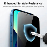 techplus Screen protector iPhone 14 Privacy Tempered Glass Screen Protector (2 Pack) – 9H HD Anti-Spy, 2.5D Rounded Edge, Impact & Scratch Resistant iPhone 14 Privacy Tempered Glass Screen Protector 2Pack