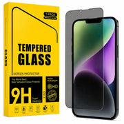 techplus Screen protector iPhone 14 Privacy Tempered Glass Screen Protector – 9H HD Anti-Spy, 2.5D Rounded Edge, Impact & Scratch Resistant iPhone 14 Privacy Tempered Glass Screen Protector 9H