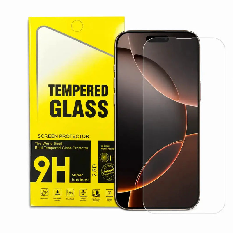 techplus Screen protector Iphone 14 Pro Clear Tempered Glass Screen Protector – 9H HD, 2.5D Rounded Edge, Impact & Scratch Resistant iPhone 14 Pro Tempered Glass Screen Protector 9H HD