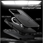 techplus Mobile Phone Case iPhone 15 Pro Max MagSafe Rugged Shockproof Case Heavy Duty Cover iPhone 15 Pro Max MagSafe Rugged Case Heavy Duty
