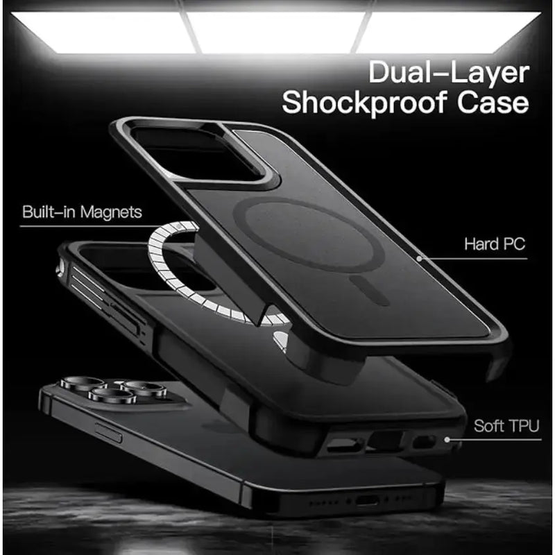 techplus Mobile Phone Case iPhone 15 Pro Max MagSafe Rugged Shockproof Case Heavy Duty Cover iPhone 15 Pro Max MagSafe Rugged Case Heavy Duty
