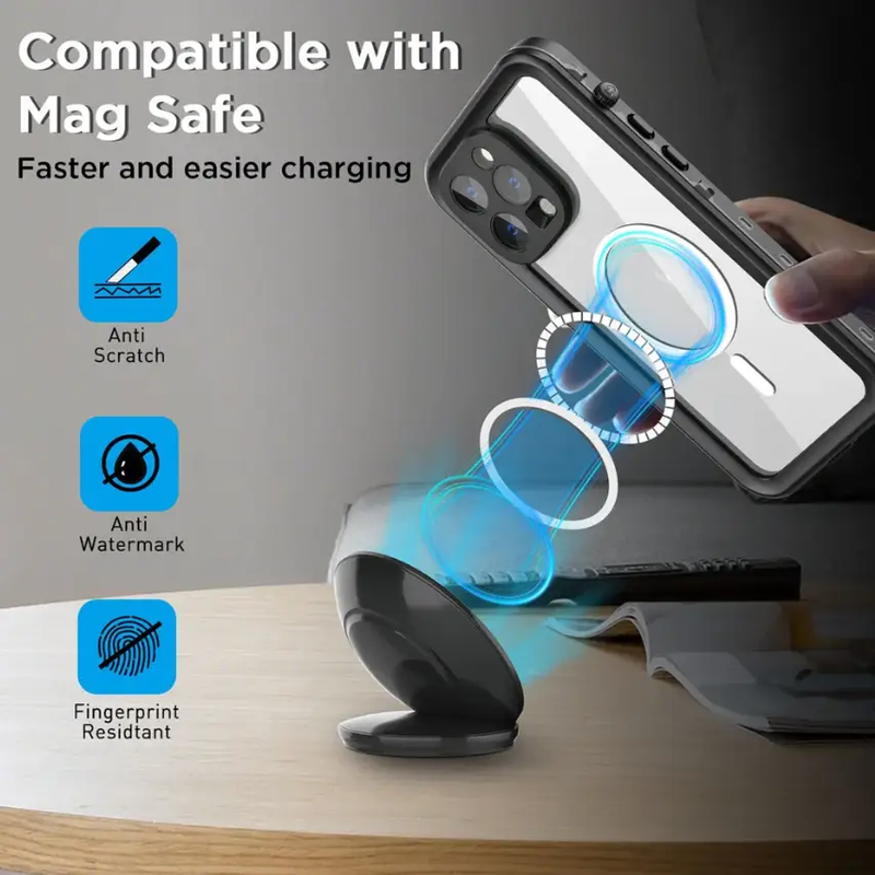 Waterproof Magsafe Case for iPhone 14 Pro Max | Redpepper Protective Cover by techplus